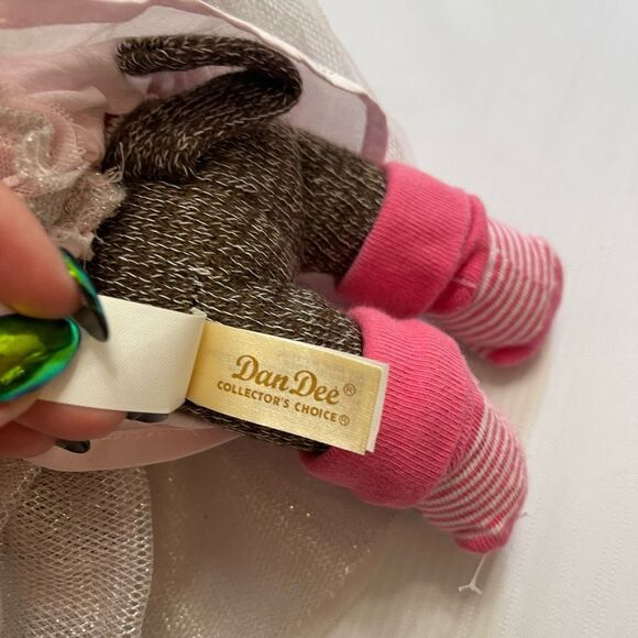 Dan Dee Sock Monkey Plush Stuffed Animal One Of A Kind Rare - Picture 9 of 9
